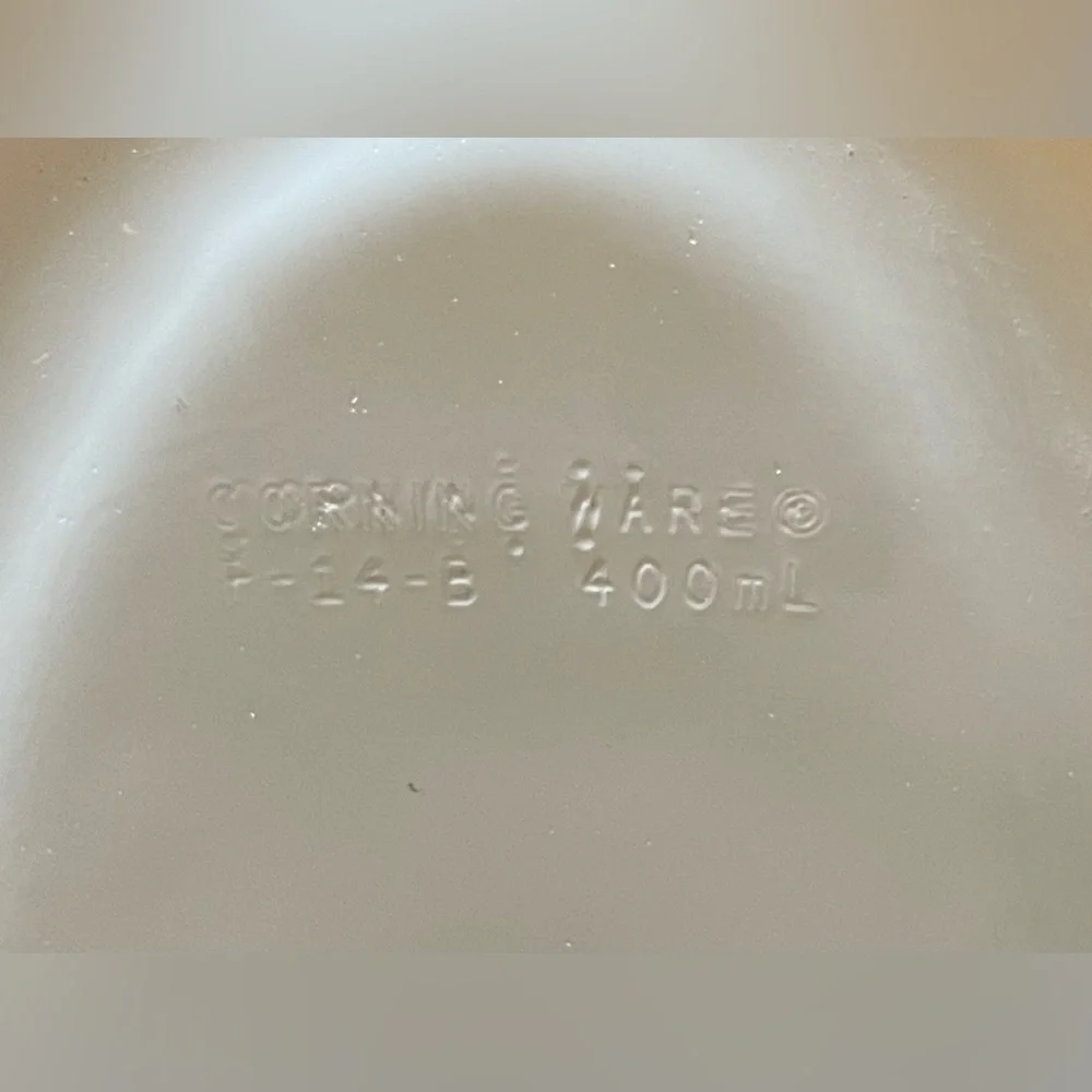 Corningware white ceramic bakeware dish small P-14-B